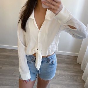 Aritzia Wilfred Free Button Up Top
